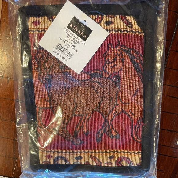 Kinara running Horses tapestry pot holder NEW in package - Picture 2 of 6